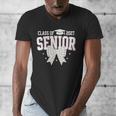 Retro Senior 2027 Girl Coquette Bow Class Of 2027 Graduation Men's V-Neck T-Shirt