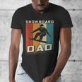 Retro Snowboard Dad Snowboarding Father Snowboarder Dad Men's V-Neck T-Shirt