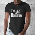 The Rodfather Fishing Dad Men's V-Neck T-Shirt