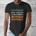 Running On Race Walking Social Introvert Humor Vintage Men's V-Neck T-Shirt Running On Race Walking Social Introvert Humor Vintage Men's V-Neck T-Shirt