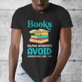 Sarcastic Books Anti Social Introvert Book Conversation Men's V-Neck T-Shirt