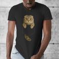 Scottish Fold Cat Pocket Cat Mom Cat Dad Cat Lover Men's V-Neck T-Shirt Scottish Fold Cat Pocket Cat Mom Cat Dad Cat Lover Men's V-Neck T-Shirt