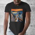 The Scream Cat Parody For Kitty Cat Lover Cat Mom Cat Dad Men's V-Neck T-Shirt The Scream Cat Parody For Kitty Cat Lover Cat Mom Cat Dad Men's V-Neck T-Shirt