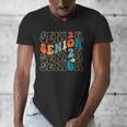 Senior 2026 Class Of 2026 Retro Groovy Graduation Grad Women Men's V-Neck T-Shirt