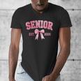 Senior 2026 Coquette Pink Bow Class Of 2026 Graduation Girls Men's V-Neck T-Shirt