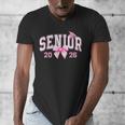 Senior 2026 Coquette Pink Bow Girls Class Of 2026 Graduation Men's V-Neck T-Shirt