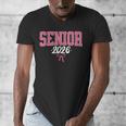 Senior 2026 Pink Coquette Bow Class Of 2026 Graduation Women Men's V-Neck T-Shirt