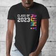 Senior Graduation Class Of 2023 Aunt Senior Tie Dye Men's V-Neck T-Shirt