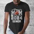 Senior Mom Class Of 2024 Football Proud Mom Graduation Men's V-Neck T-Shirt
