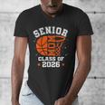 Senior Mom Class Of 2026 Basketball Graduation Men's V-Neck T-Shirt