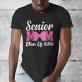 Senior Mom Class Of 2026 Pink Coquette Bow Graduation Men's V-Neck T-Shirt