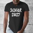 Senior Retro Class Of 2027 Graduation High School College Men's V-Neck T-Shirt