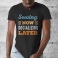 Sewing Now Minimal Socializing Introvert Vintage Men's V-Neck T-Shirt Sewing Now Minimal Socializing Introvert Vintage Men's V-Neck T-Shirt