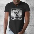 Shiba Inu Dog Dad Mom Graphic Selfie UFOs Weird Aliens Men's V-Neck T-Shirt Shiba Inu Dog Dad Mom Graphic Selfie UFOs Weird Aliens Men's V-Neck T-Shirt