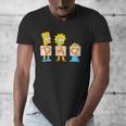 The Simpsons Father's Day Bart Lisa Maggie Dad Birthday Men's V-Neck T-Shirt