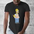 The Simpsons Homer Number 1 Dad Father's Day V2 Men's V-Neck T-Shirt