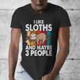 Sloth For Sloth Lover Men Women Kids Introvert Men's V-Neck T-Shirt