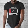 Social Battery Low Anti-Social Introvert Men's V-Neck T-Shirt Social Battery Low Anti-Social Introvert Men's V-Neck T-Shirt