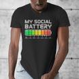 Social Battery Low Energy Antisocial Introvert Men's V-Neck T-Shirt