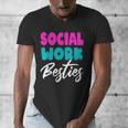 Social Worker Work Coworkers Best Friend Graduation MSW Men's V-Neck T-Shirt