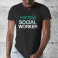 Social Worker Work Month MSW Graduation Masters Men's V-Neck T-Shirt
