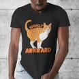 SOCIALLY AWKWARD FUNNY CAT ANTISOCIAL INTROVERT WEIRD Men's V-Neck T-Shirt