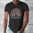 Sociologist Sociology Teacher Graduation Rainbow Men's V-Neck T-Shirt