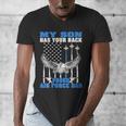 My Son Has Your Back Proud Air Force Dad Military Father Men's V-Neck T-Shirt