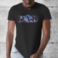 Space Dad Family Matching Mom Space Birthday Theme Party Men's V-Neck T-Shirt