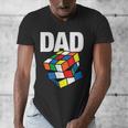 Speed Cubing Dad Puzzle Cuber Cube Kids Men's V-Neck T-Shirt