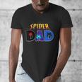 Spider Dad Shirt Birthday Fathers Day Halloween Costumes Pjs Men's V-Neck T-Shirt