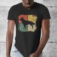 Square Retro German Shepherd Owner Dog Shepard Dad Mom Men's V-Neck T-Shirt