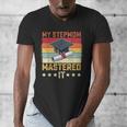My Stepmom Mastered It Master's Degree Graduation Vintage Men's V-Neck T-Shirt