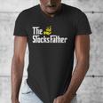 The Stocks Father Trader Dad Men's V-Neck T-Shirt The Stocks Father Trader Dad Men's V-Neck T-Shirt