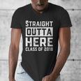 Straight Outta Here Class Of 2018 Senior Graduation Men's V-Neck T-Shirt