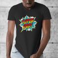 Super Dad Comic Book Superhero Father's Day Men's V-Neck T-Shirt