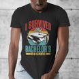 I Survived My Bachelor's Degree Party Bachelor Graduation Men's V-Neck T-Shirt