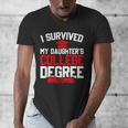 I Survived My Daughter's College Degree College Graduation Men's V-Neck T-Shirt
