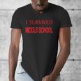 I Survived Middle School Graduation Shirt T-Shirt Men's V-Neck T-Shirt