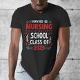 I Survived Nursing School Class Of 2025 Nurse Graduation Men's V-Neck T-Shirt
