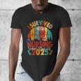 I Survived Nursing School Class Of 2025 Proud Graduation Men's V-Neck T-Shirt