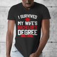 I Survived My Wife's Bachelor's Degree Graduation Men's V-Neck T-Shirt
