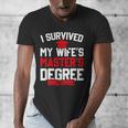 I Survived My Wife's Master's Degree Graduation Men's V-Neck T-Shirt