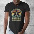 I Survived My Wife's Nursing Degree Nursing Graduation Men's V-Neck T-Shirt