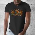 Teacher Fall Thanksgiving Turkey Reading Books Lovers Men's V-Neck T-Shirt