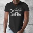 The TwinFather Father Of Twins Dad Fathers Day Men's V-Neck T-Shirt The TwinFather Father Of Twins Dad Fathers Day Men's V-Neck T-Shirt