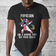 Unicorn Dad Girl Birthday Party Clothing Papacorn Men's V-Neck T-Shirt