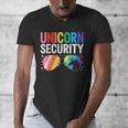 Unicorn Security Birthday Family Halloween Costume Mom Dad Men's V-Neck T-Shirt