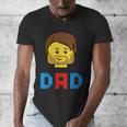 Unique Family Dad Master Builder Building Bricks Blocks Men's V-Neck T-Shirt