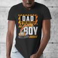 Vehicle Construction Excavator Dad Of The Birthday Boy Small Men's V-Neck T-Shirt